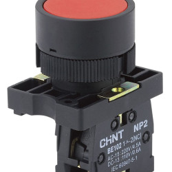 Пластикова кнопка Chint NP2-EA42 1NC червона IP40 (574089)
