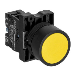 Пластикова кнопка Chint NP2-EA51 1NO жовта IP40 (574086)
