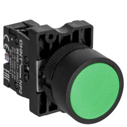 Пластикова кнопка Chint NP2-EA35 1NO+1NC зелена IP40 (573899)