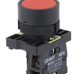 Пластикова кнопка Chint NP2-EA45 1NO+1NC червона IP40 (574091)