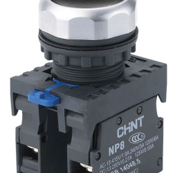 Кнопка Chint NP8-11BN/2 1NO+1NC чорна IP65 (667112)