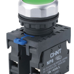 Кнопка Chint NP8-11BN/3 1NO+1NC зелена IP65 (667113)