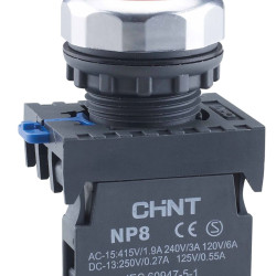 Кнопка Chint NP8-11BN/4 1NO+1NC червона IP65 (667114)