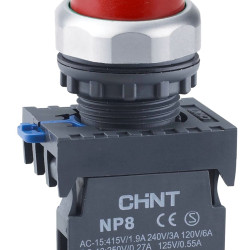 Кнопка Chint NP8-01GN/4 1NC червона IP65 (667291)