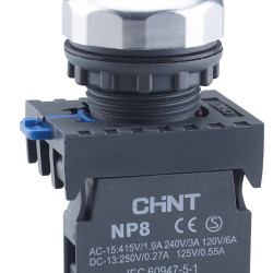 Кнопка Chint NP8-01BND/4 1NC AC 110В-220В червона IP65 (667247)