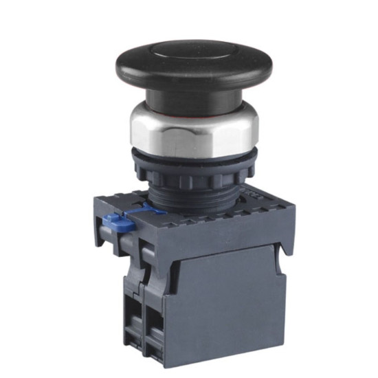 Кнопка грибок Chint NP8-10M/12 1NO Ø40мм із самоповерненням чорна IP65 (578935)