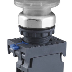 Кнопка грибок Chint NP8-10MD/1 1NO AC 110В-220В Ø40мм із самоповерненням біла IP65 (578664)