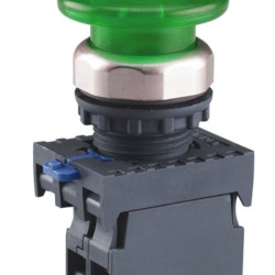 Кнопка грибок Chint NP8-10MD/1 1NO AC 110В-220В Ø40мм із самоповерненням зелена IP65 (667282)