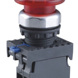 Кнопка грибок Chint NP8-01MD/1 1NC AC 110В-220В Ø40мм із самоповерненням червона IP65 (667281)