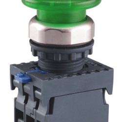 Кнопка грибок Chint NP8-11MD/13 1NO+1NC AC 110В-220В Ø40мм із самоповерненням зелена IP65 (667284)