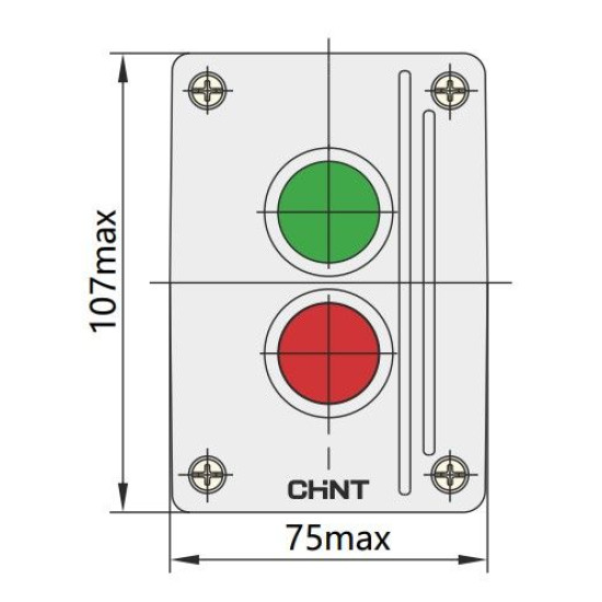 Кнопковий пост Chint NPH1-2001 1NO+1NC IP65 (587064)
