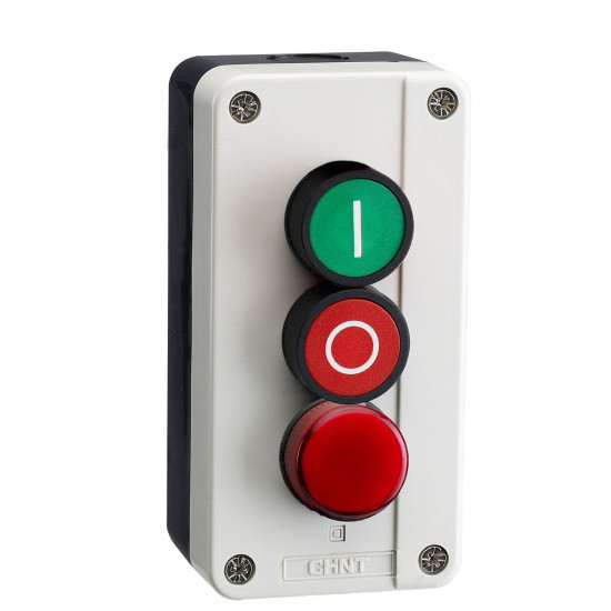 Кнопковий пост Chint NPH1-3005 1NO+1NC АС/DC 24В з сигнальною лампою IP65 (587077)
