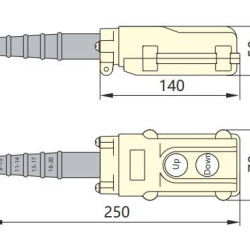 Тельферний пост Chint NP3-1 на 2 кнопки IP65 (586051)