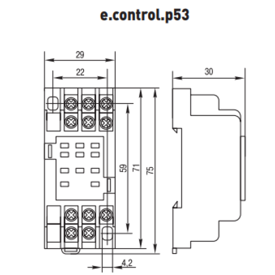 Роз'єм модульний E.Next e.control.p53s 5А на 3 групи контактів