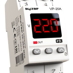 Реле напруги DigiTOP VP-20A M2R (червоний індикатор)