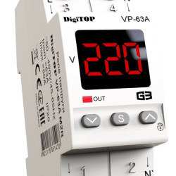 Реле напруги DigiTOP VP-63A M2R (червоний індикатор)
