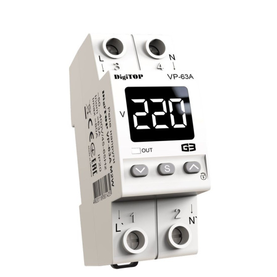 Реле напруги DigiTOP VP-63A M2W