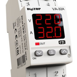 Реле напруги DigiTOP VA-32A M2R (червоний індикатор)