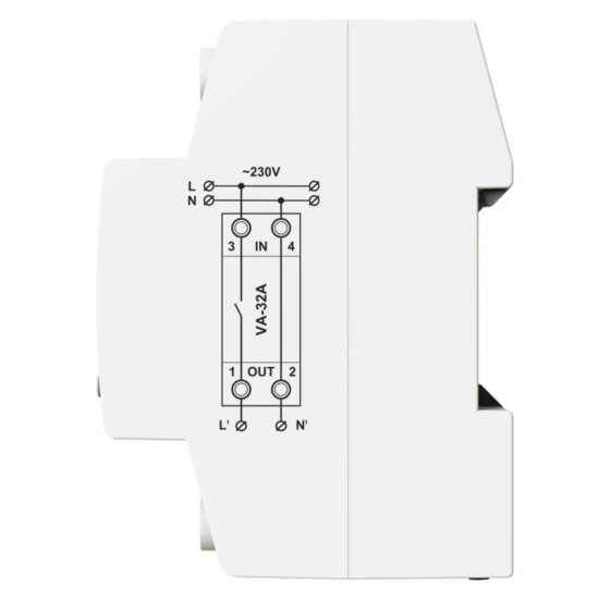 Реле напруги DigiTOP VA-32A M2R (червоний індикатор)