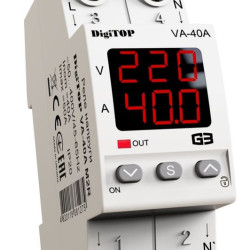 Реле напруги DigiTOP VA-40A M2R (червоний індикатор)