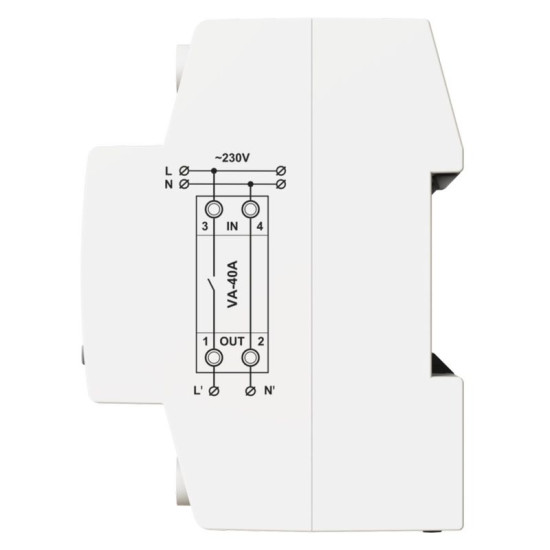 Реле напруги DigiTOP VA-40A M2R (червоний індикатор)