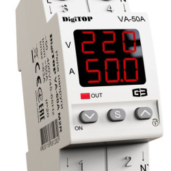 Реле напруги DigiTOP VA-50A M2R (червоний індикатор)