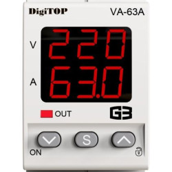 Реле напруги DigiTOP VA-63A M2R (червоний індикатор)