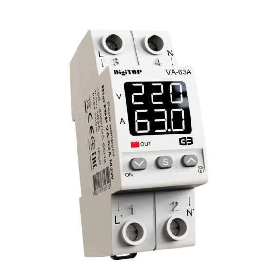 Реле напруги DigiTOP VA-63A M2W