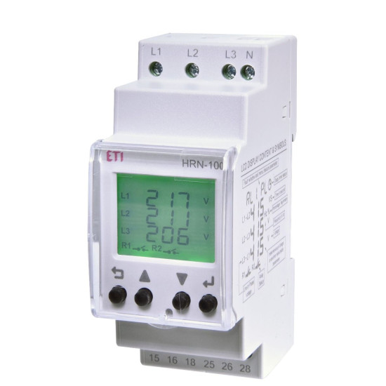 Багатофункціональне реле контролю фаз ETI HRN-100 3F 2x5A AC1 (2470303)