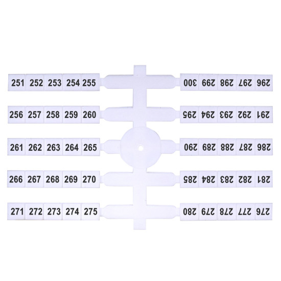 Маркувальна табличка ETI EO3 251-300 200шт (3901782)