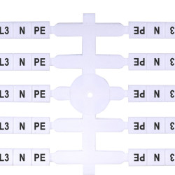Маркувальна табличка ETI EO3 L1,L2,L3,N,PE 200шт (3901816)