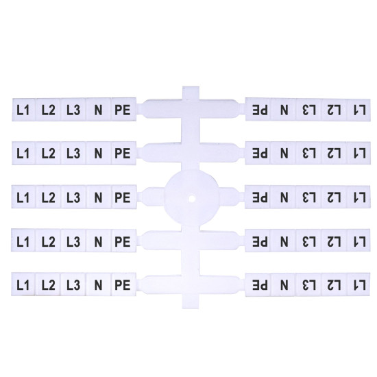 Маркувальна табличка ETI EO3 L1,L2,L3,N,PE 200шт (3901816)