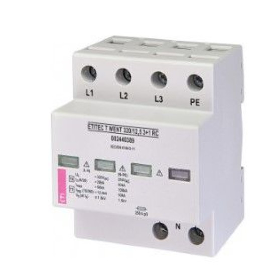 Обмежувач перенапруги ETITEC T WENT 320/25 1+0 2p TNC (2440364)