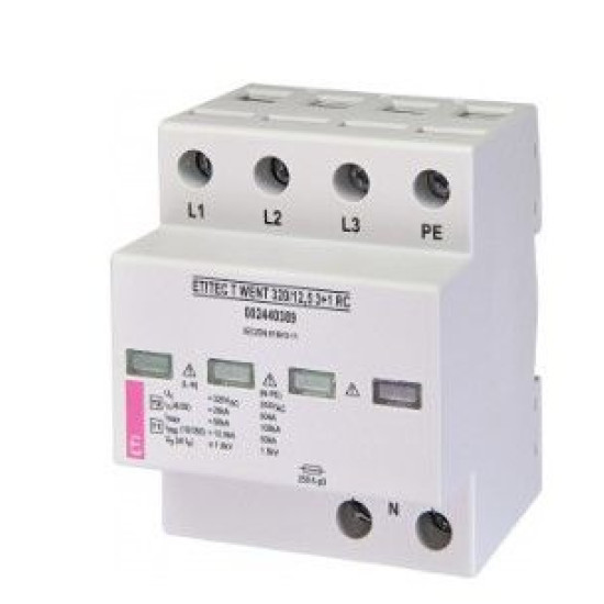 Обмежувач перенапруги ETITEC T WENT 320/25 2+0 4p TNC-S (2440366)