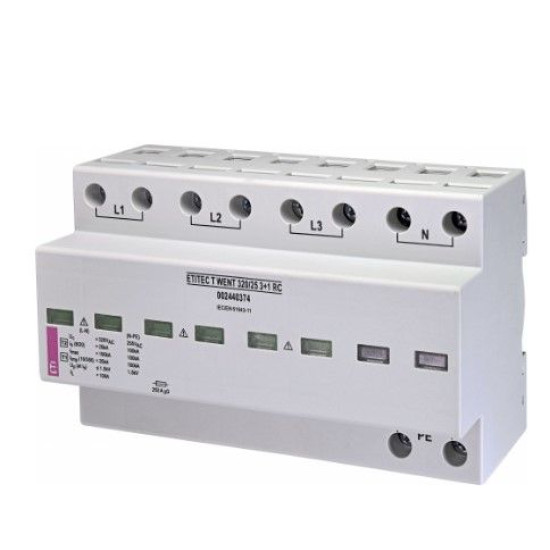 Обмежувач перенапруги ETITEC T WENT 320/25 3+1 8p TT (2440369)