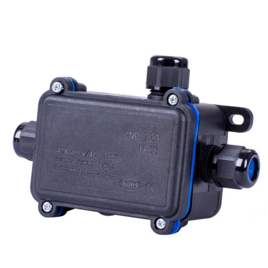 Розподільча коробка E.Next e.wdb.cnp723.3t з клемником 133х81х42 мм IP68 (s071001)