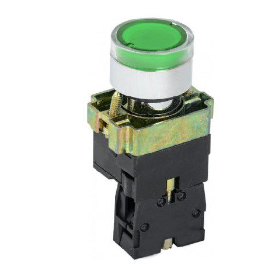 Кнопка з підсвіткою CNC LAY5-ВW3361 NO зелена (Б00032283)