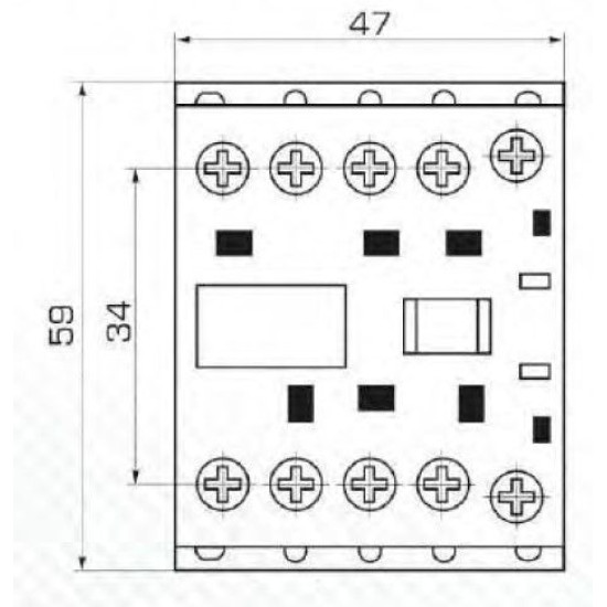 Малогабаритний контактор CNC CJX2-К-1210 5,5кВт 220В 1NO (Б00029563)