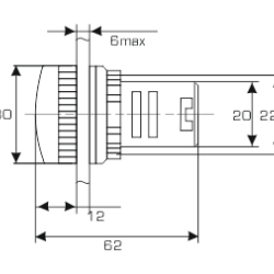 Сигнальна лампа CNC AD22-22DS 220В АС синя (Б00027223)