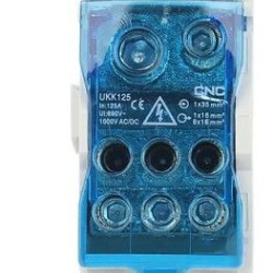 Розподільчий блок CNC FTUKK125 125А 30х76,5х45,5мм на DIN-рейку (Б00043067)