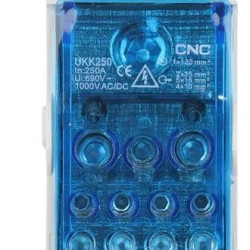 Розподільчий блок CNC FTUKK250 250А 49х95х49мм на DIN-рейку (Б00043069)