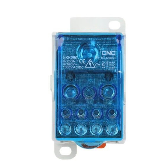 Розподільчий блок CNC FTUKK250 250А 49х95х49мм на DIN-рейку (Б00043069)