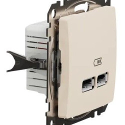USB розетка Schneider Electric Sedna Design & Elements A+A 2,1A бежева SDD112401