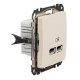 USB розетка Schneider Electric Sedna Design & Elements A+A 2,1A бежева SDD112401