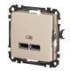 USB розетка Schneider Electric Sedna Design & Elements A+A 2,1A бежева SDD112401