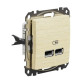 USB розетка Schneider Electric Sedna Design & Elements A+A 2,1A береза SDD180401