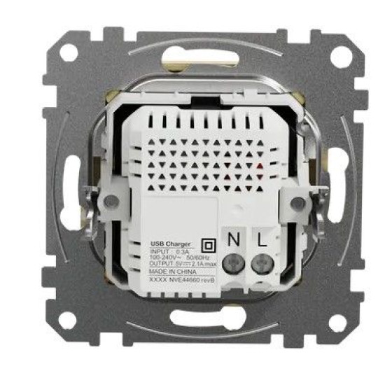 USB розетка Schneider Electric Sedna Design & Elements A+A 2,1A береза SDD180401