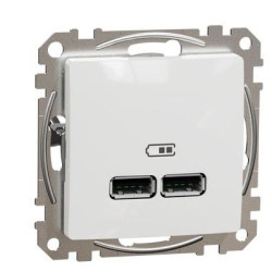 USB розетка Schneider Electric Sedna Design & Elements A+A 2,1A біла SDD111401