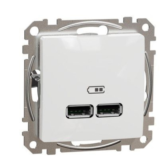 USB розетка Schneider Electric Sedna Design & Elements A+A 2,1A біла SDD111401