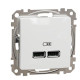 USB розетка Schneider Electric Sedna Design & Elements A+A 2,1A біла SDD111401